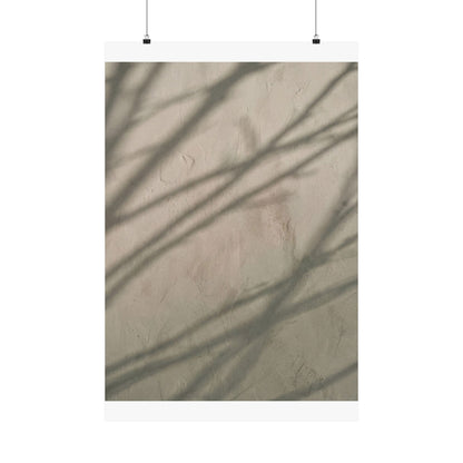 Winter Shadow Play Japanese Pattern Wall Art Print | Warm Decor
