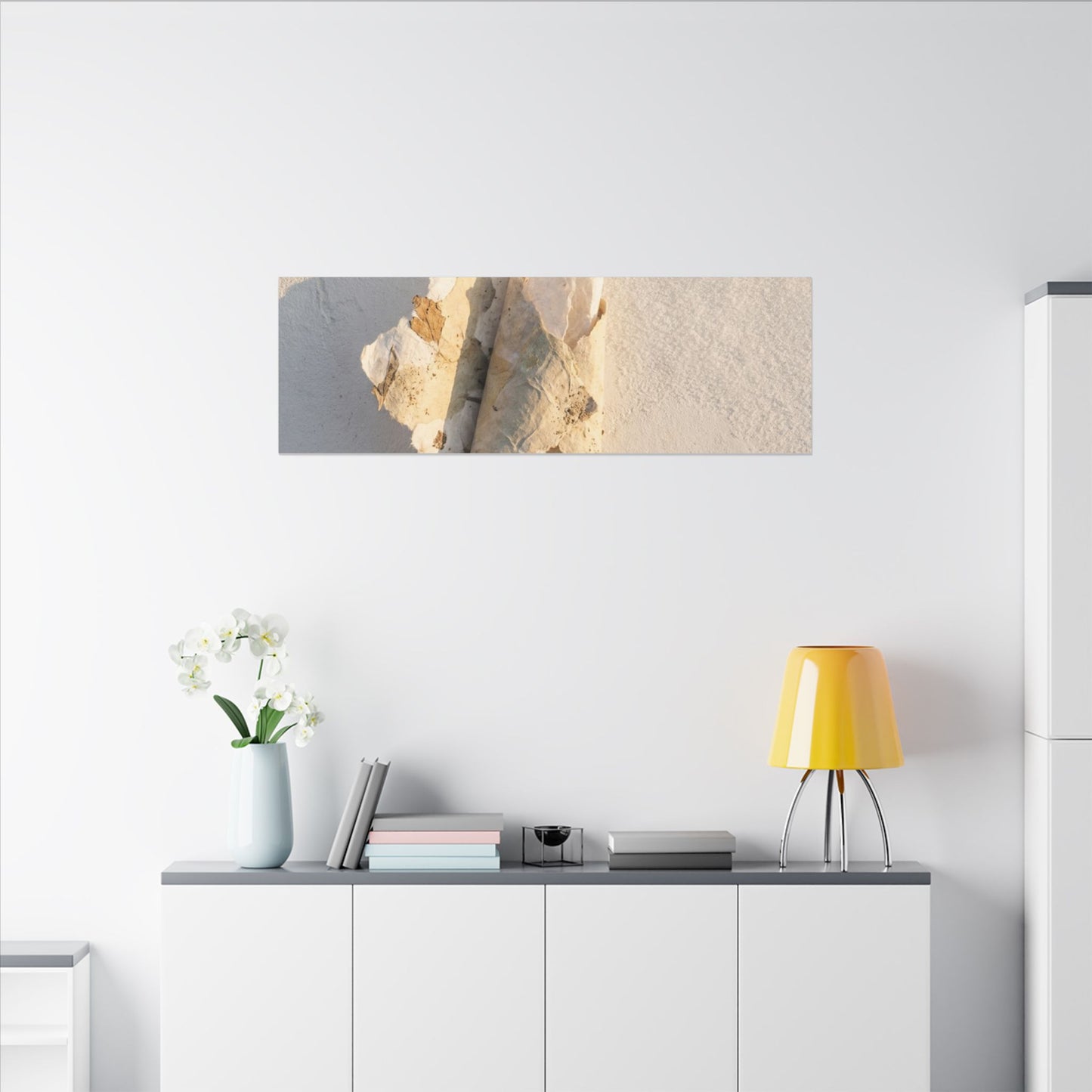 Paper Fold Canvas Art | Winter Japandi Texture Art