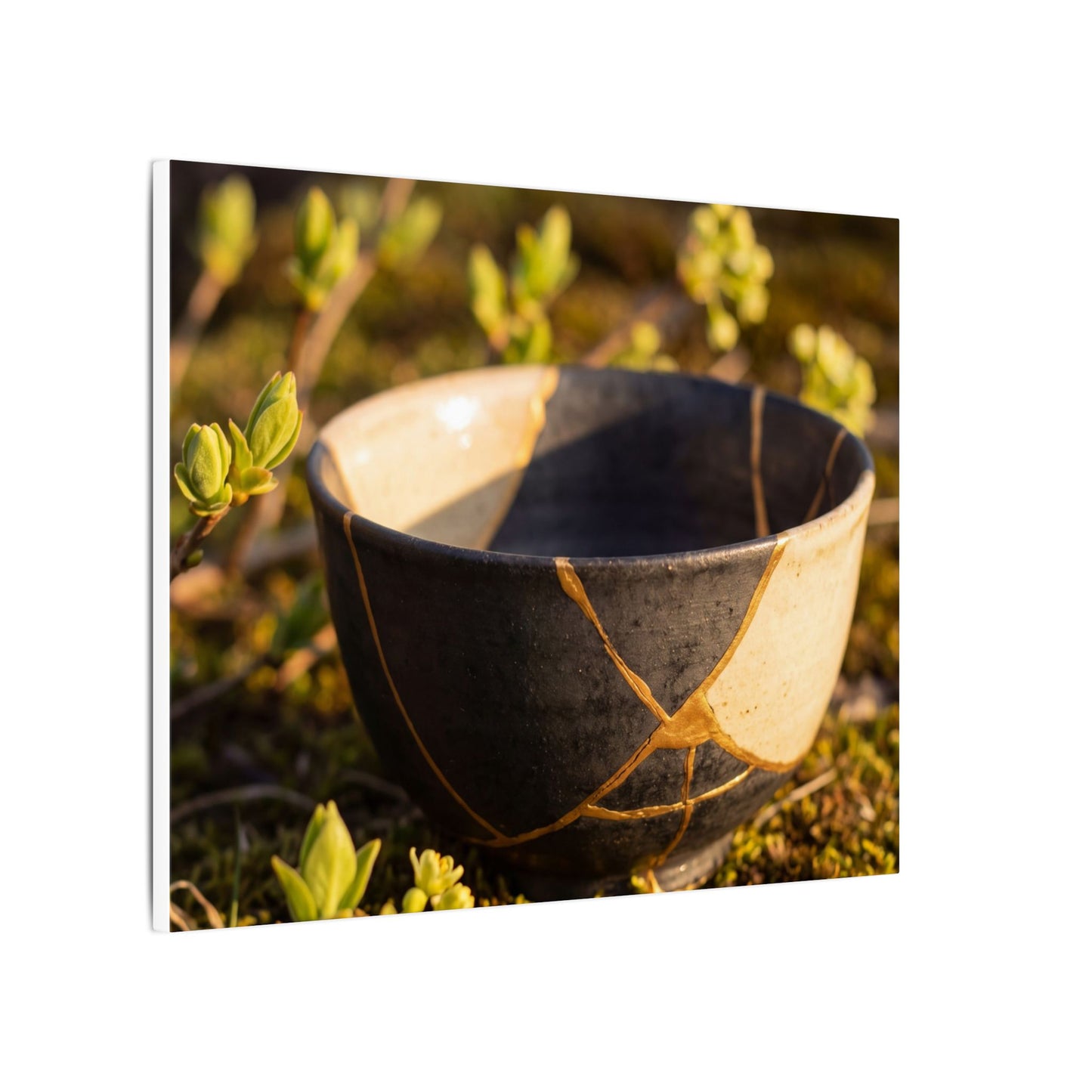 Seijaku Broken Pottery Canvas Art - Kintsugi Gold Repair