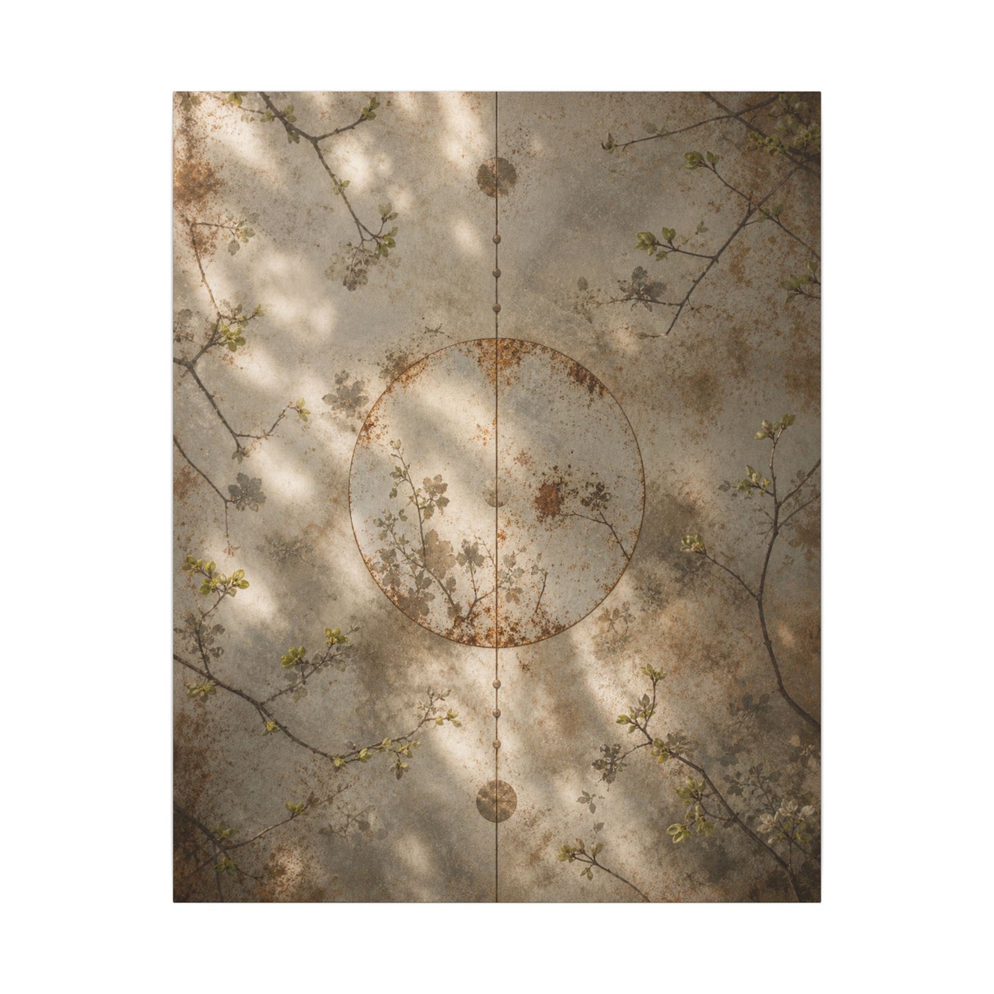 Japandi Rust Patina in Dappled | Japanese Pattern Canvas Art