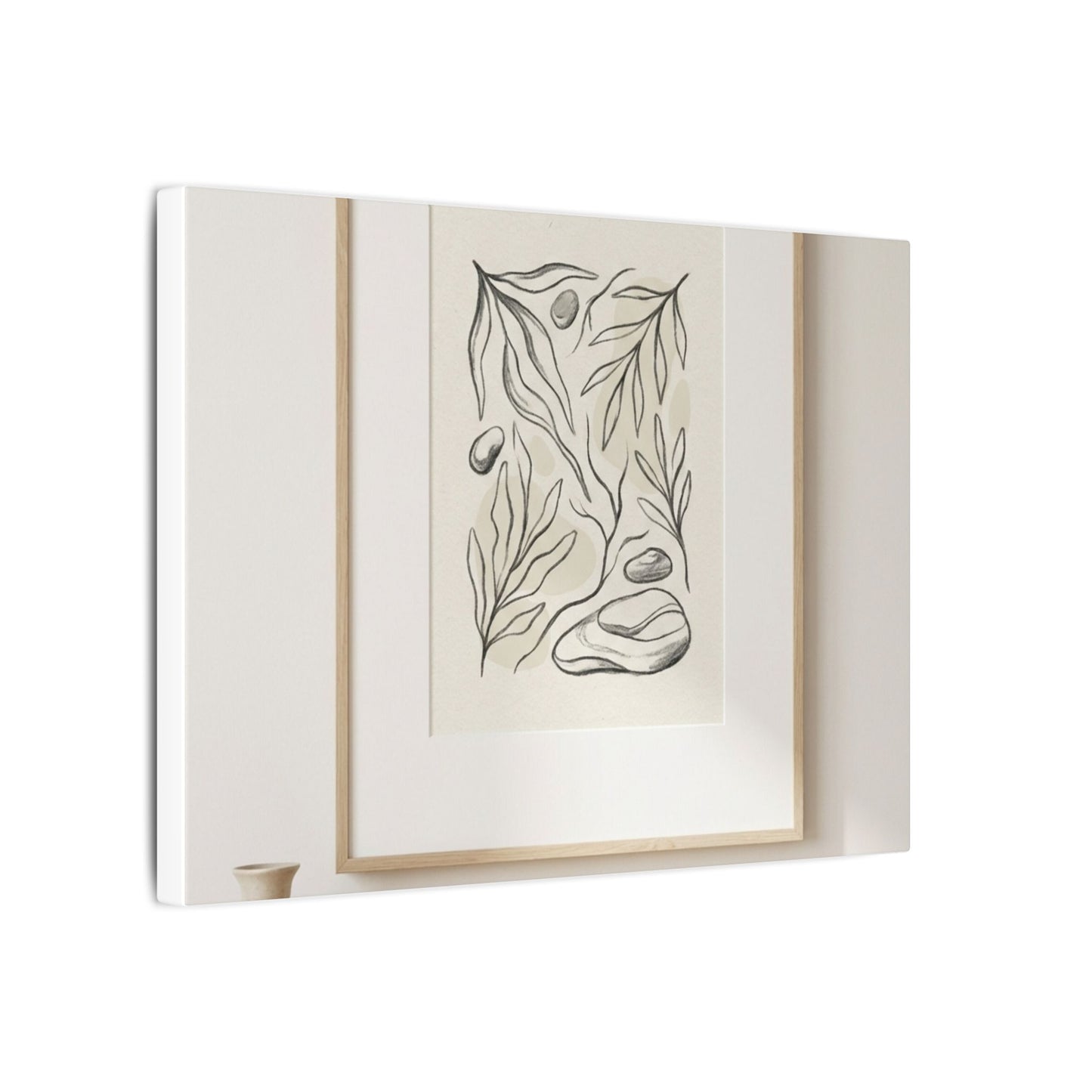 Japandi Charcoal Canvas Art