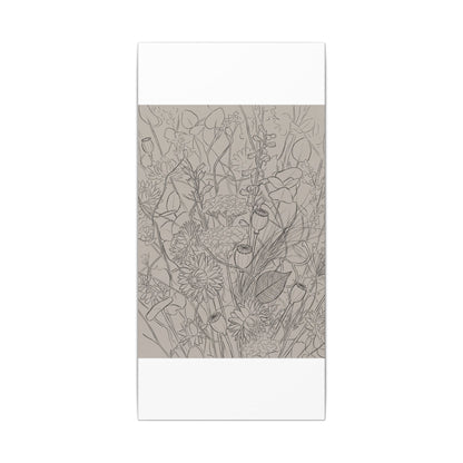 Summer Dried Flowers Minimal Line Canvas Art | Elegant Decor