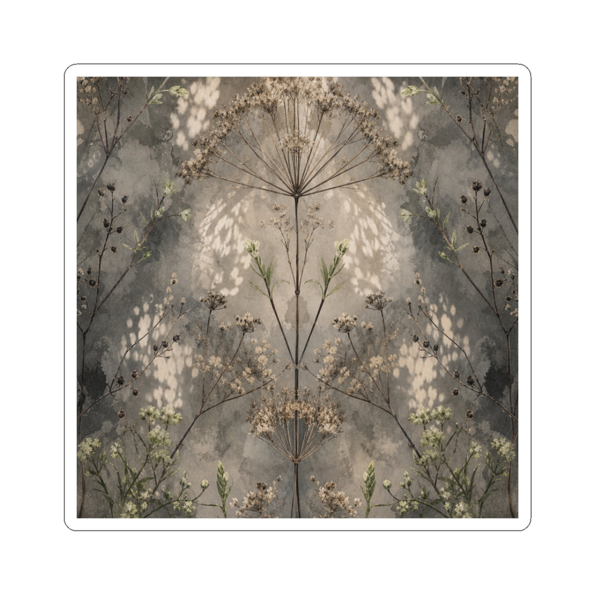 Dried Flowers Sticker | Spring Japandi Japanese Pattern Art