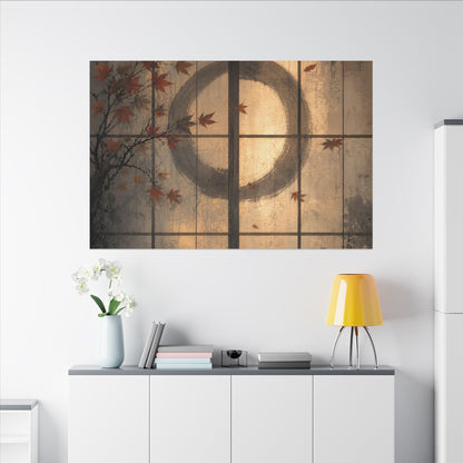 Shoji Screen Texture Canvas Art | Earthy Japandi Art