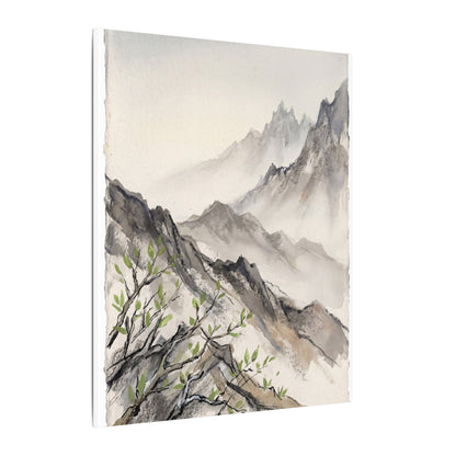 Spring Mountain Mist Texture Canvas Art | Warm Decor