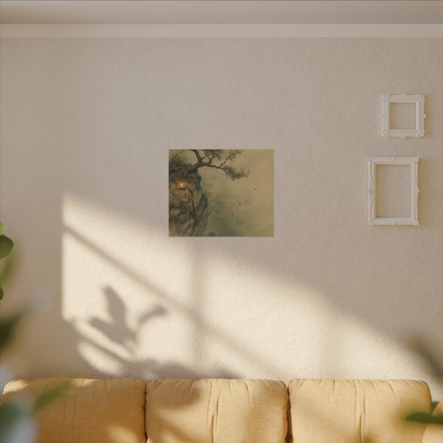 Spring Pine Tree Minimal Line Canvas Art | Earthy Decor