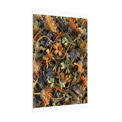 Spring Dried Flowers Japanese Pattern Canvas Art | Warm Decor
