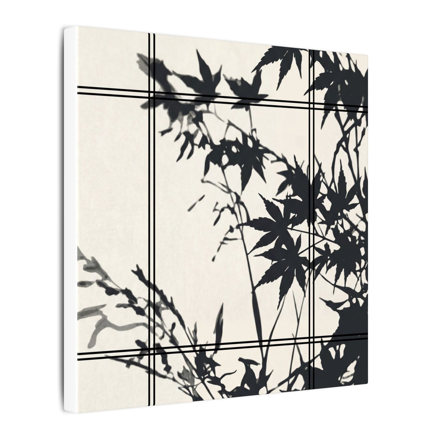 Shoji Screen Canvas Art | Summer Japandi Minimal Line Art