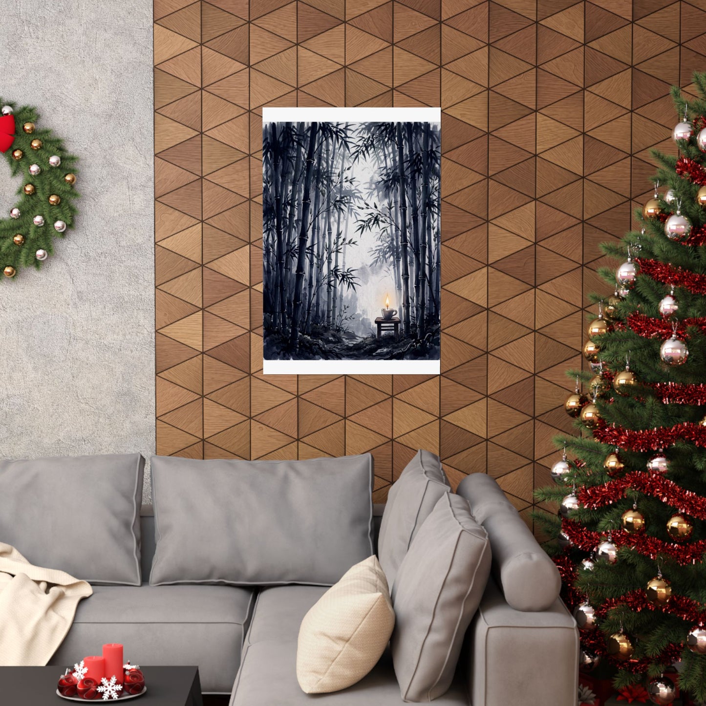 Bamboo Grove Spring Wall Art Print | Zen Peaceful Design