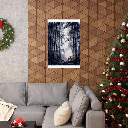Bamboo Grove Spring Wall Art Print | Zen Peaceful Design