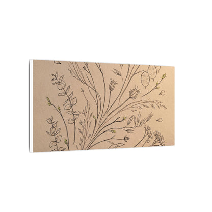 Dried Flowers Canvas Art | Spring Japandi Minimal Line Art
