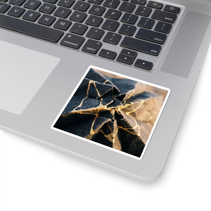 Paper Fold Sticker | Winter Kintsugi Gold Repair Art Art Print