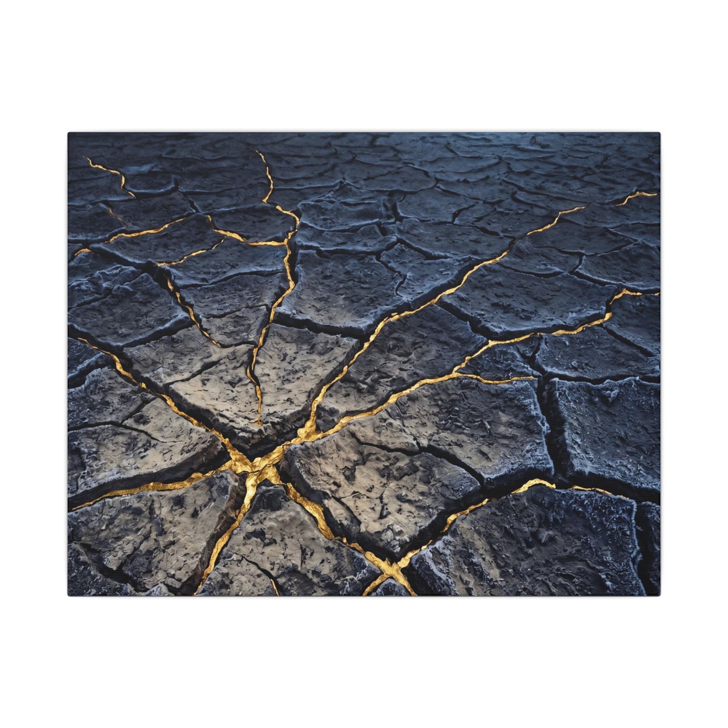 Cracked Earth Broken Beauty Canvas Art | Artful Kintsugi Art