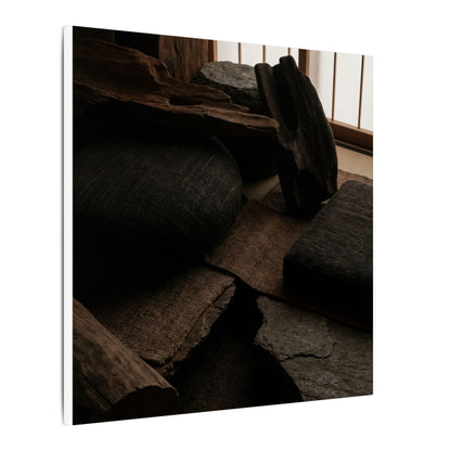 Dark Japandi Shadow Zen Canvas Art