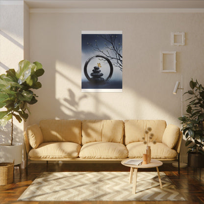 River Stones Spring Canvas Art | Zen Peaceful Design