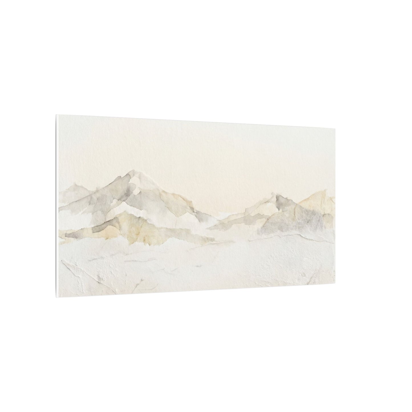 Mountain Mist Winter Canvas Art | Japandi Warm Design