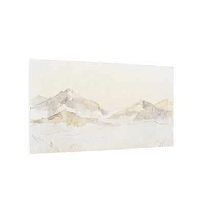 Mountain Mist Winter Canvas Art | Japandi Warm Design