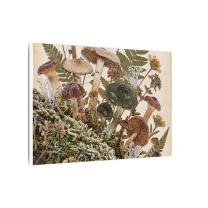 Winter Wild Mushrooms Herbarium Canvas Art | Enchanting Decor