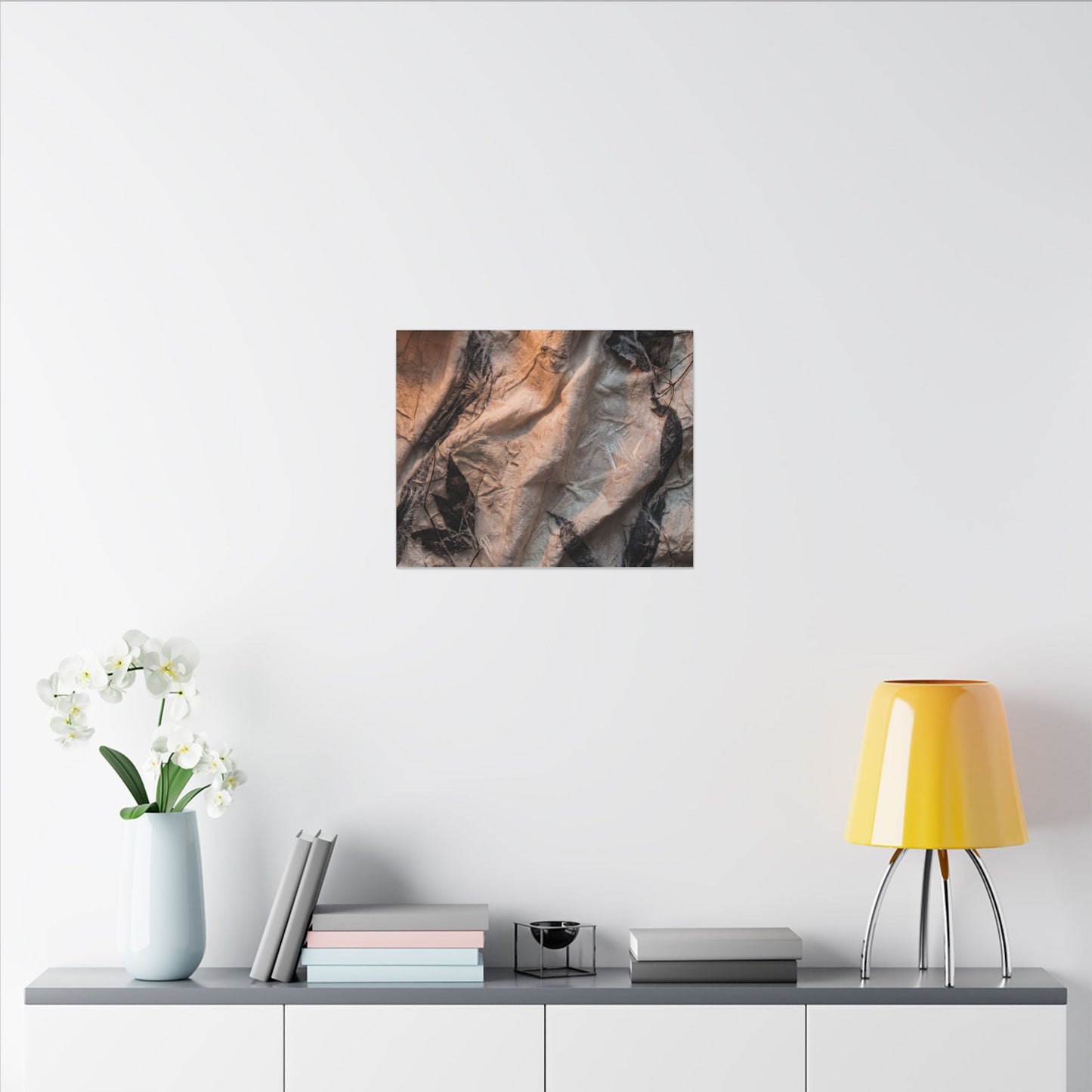 Candlelight Silk Drape Canvas Art - Japandi Mono No Aware