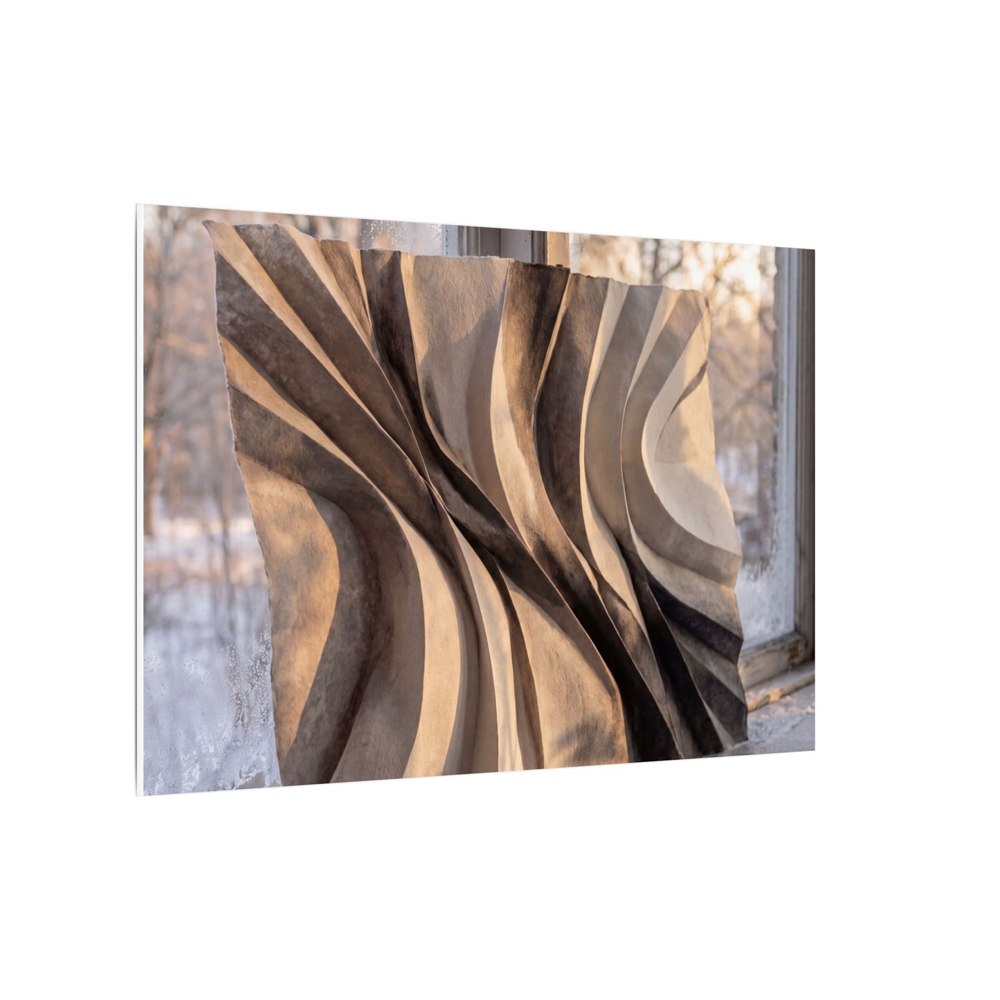Mono No Aware Paper Fold Canvas Art - Japandi Minimal Line
