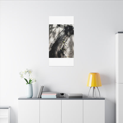 Ink Brushstroke Canvas Art | Spring Dark Japandi Moody Minimal Art
