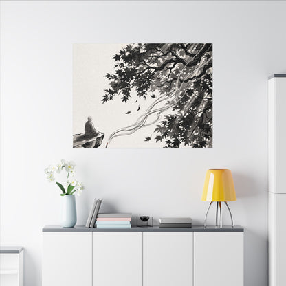 Serene Incense Smoke Canvas Art - Ukiyo E Inspired Zen