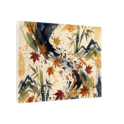 Golden Hour Ink Brushstroke Canvas Art - Zen Shibui