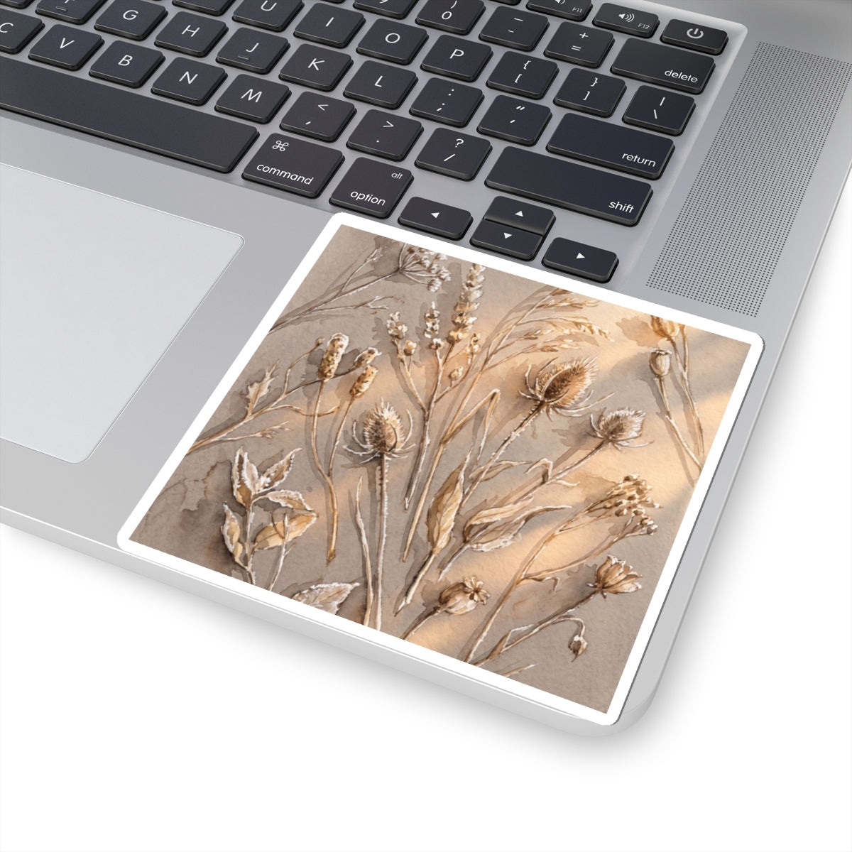 Kanso Dried Flowers Sticker - Japandi Watercolor