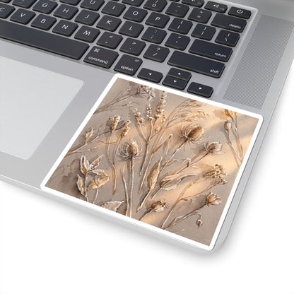 Kanso Dried Flowers Sticker - Japandi Watercolor