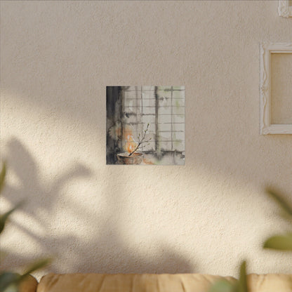 Shoji Screen Canvas Art | Spring Japandi Watercolor Art