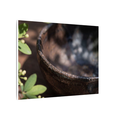 Ceramic Bowl Shadow Zen Canvas Art | Moody Dark Japandi Art