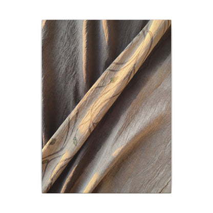 Warm Silk Drape Canvas Art - Japanese Pattern Japandi