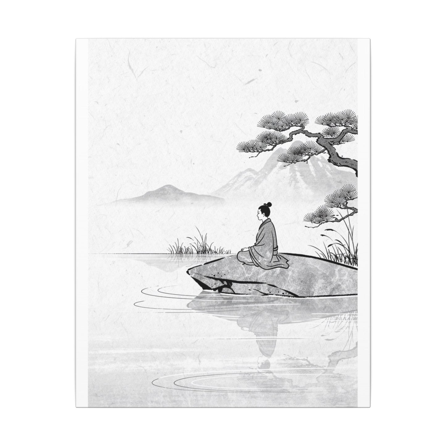 Meditation Harmonious Zen Ukiyo-e Canvas Art