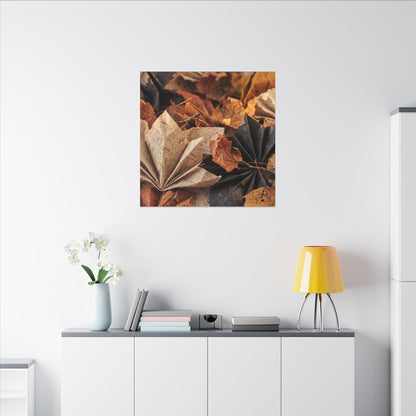 Paper Fold Texture Canvas Art | Elegant Japandi Art