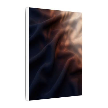Dark Japandi Silk Drape in Dawn | Shadow Zen Canvas Art