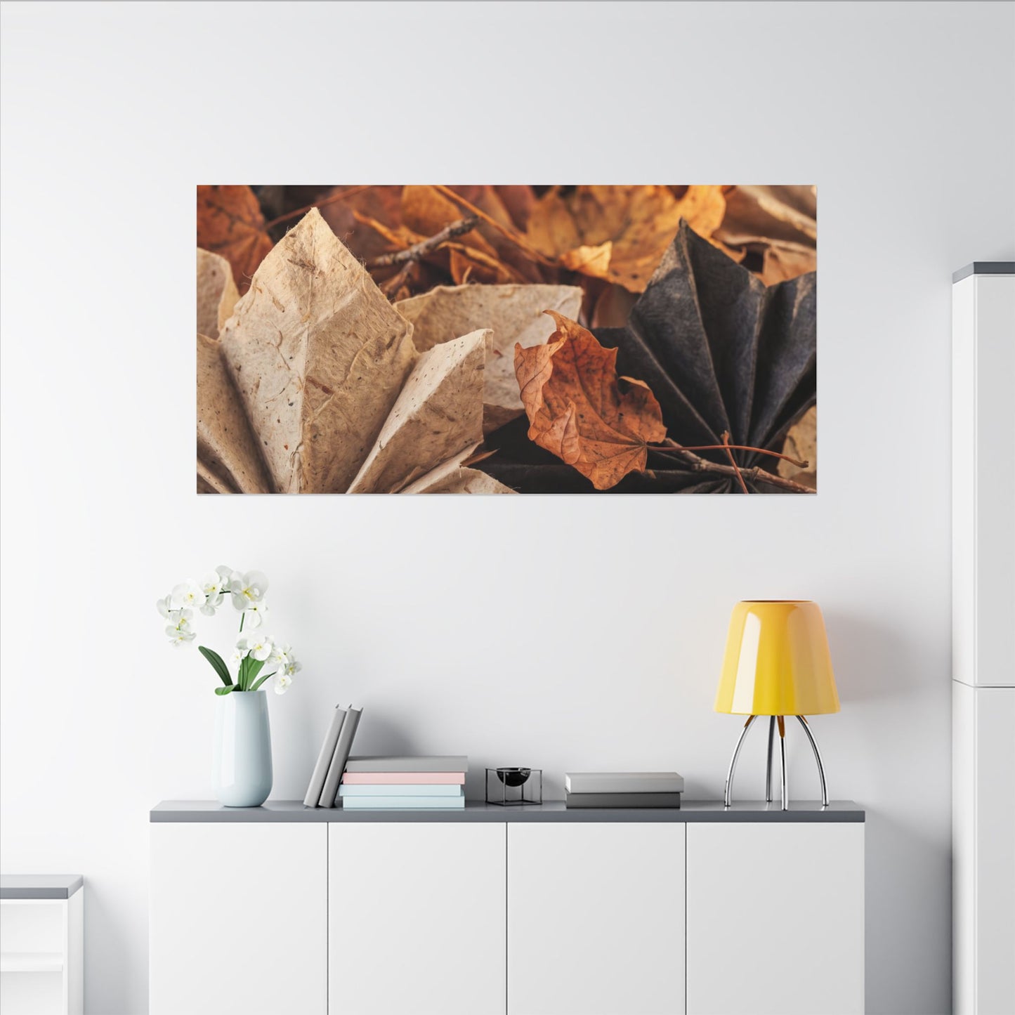 Paper Fold Texture Canvas Art | Elegant Japandi Art
