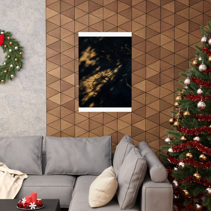Shadow Play Spring Wall Art Print | Dark Japandi Bold Design
