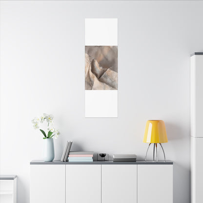 Japandi Paper Fold in Candlelight | Watercolor Canvas Art
