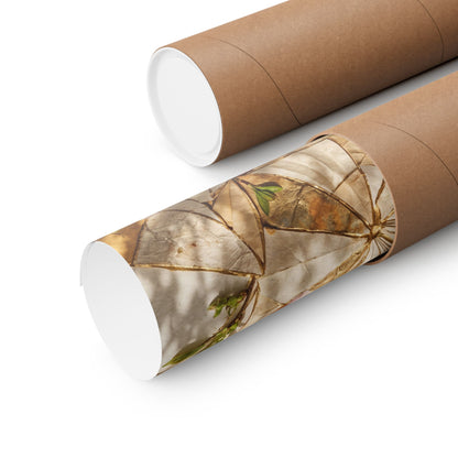 Artful Paper Fold Wall Art Print - Gold Repair Kintsugi