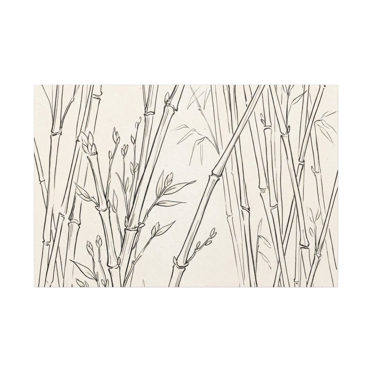 Candlelight Bamboo Grove Canvas Art - Japandi Fukinsei