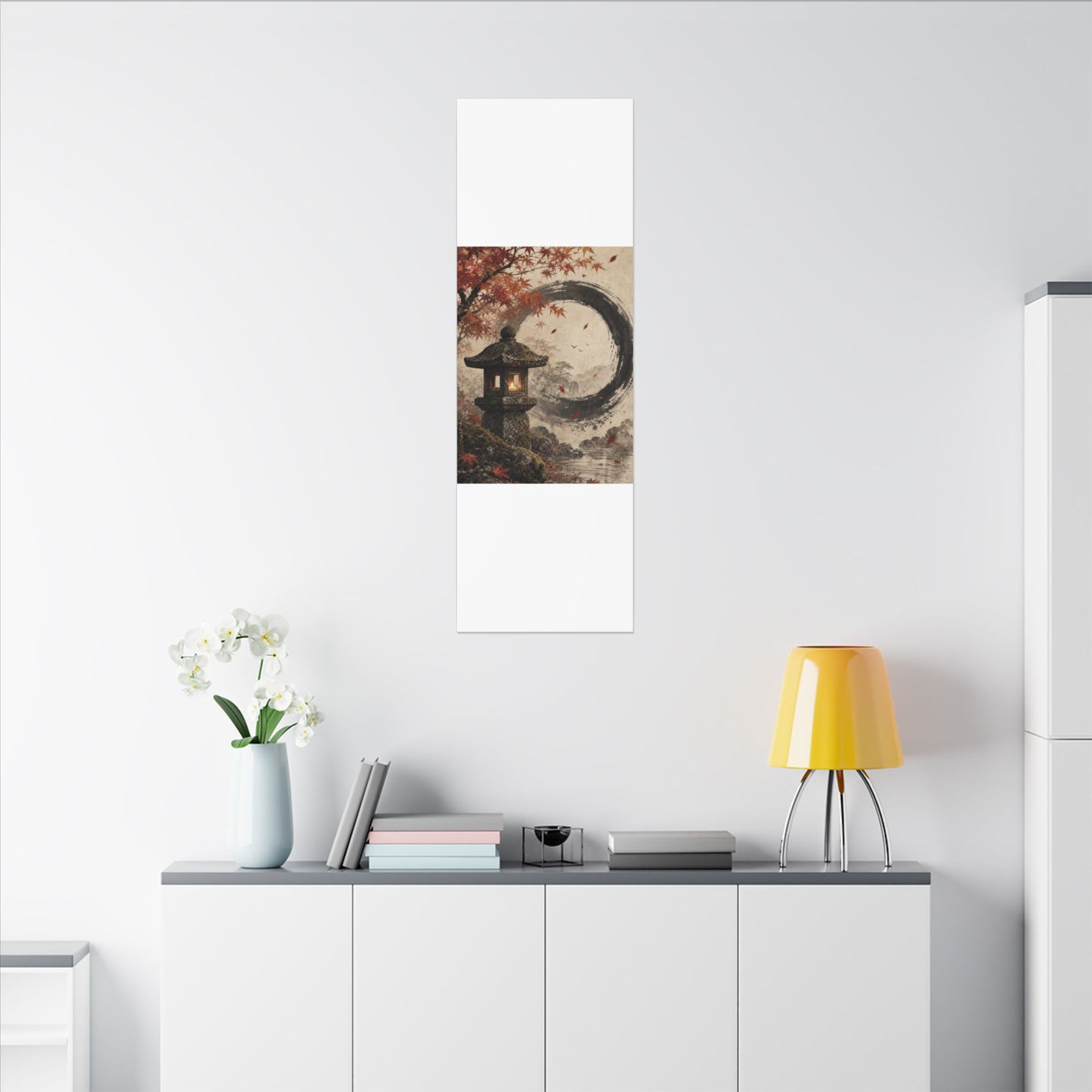 Ma Stone Lantern Canvas Art - Zen Enso