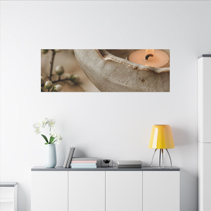 Kanso Ceramic Bowl Canvas Art - Japandi Watercolor