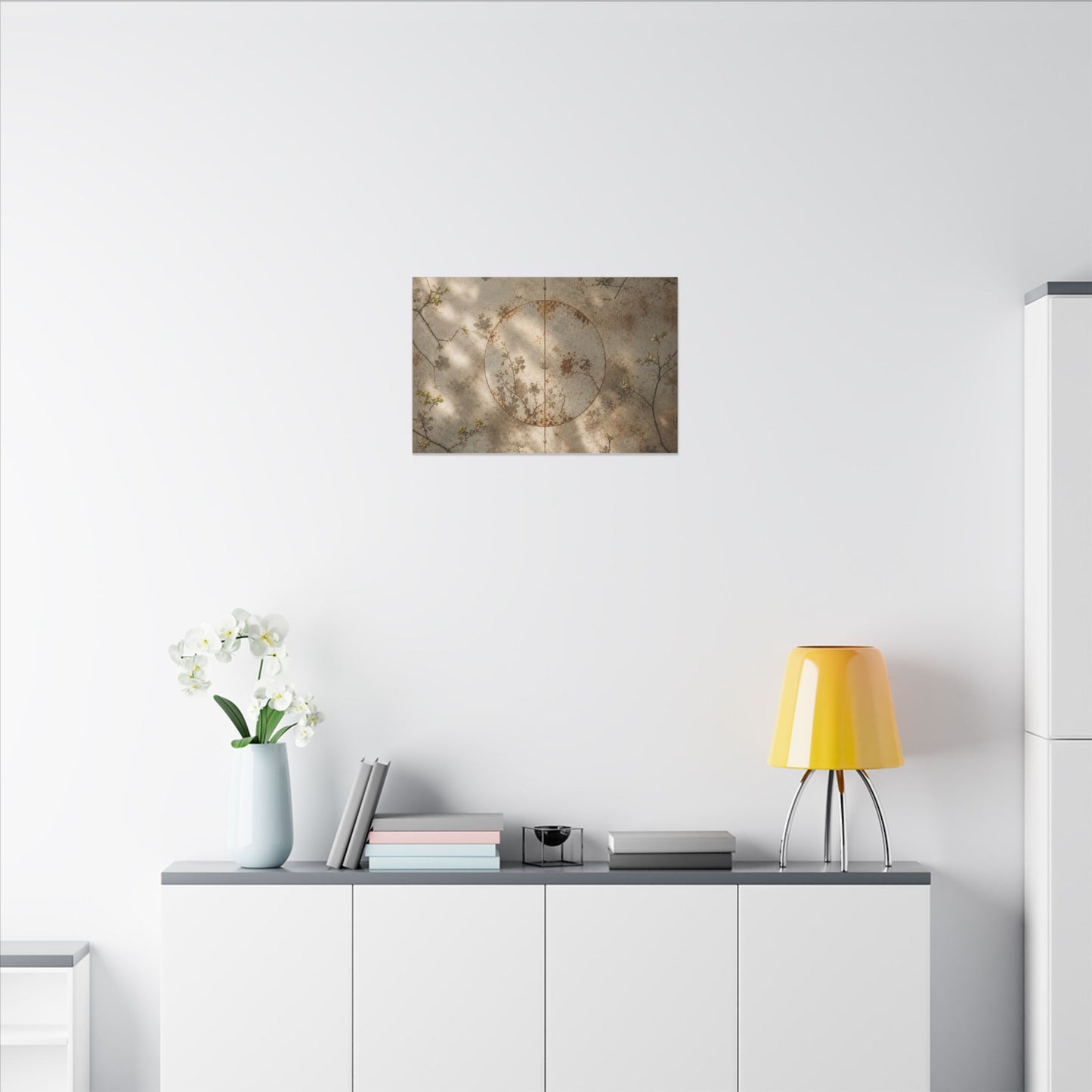 Japandi Rust Patina in Dappled | Japanese Pattern Canvas Art