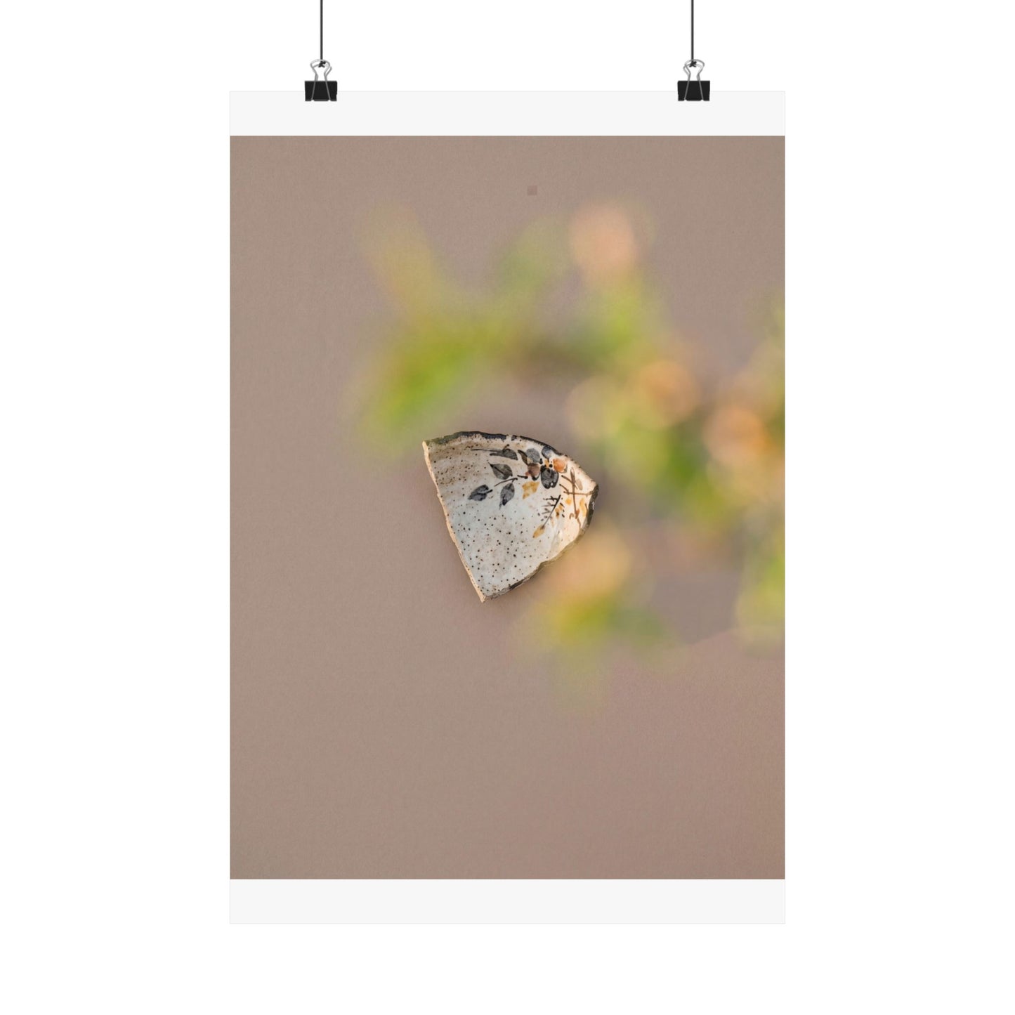 Ma Ceramic Bowl Wall Art Print - Japandi Japanese Pattern