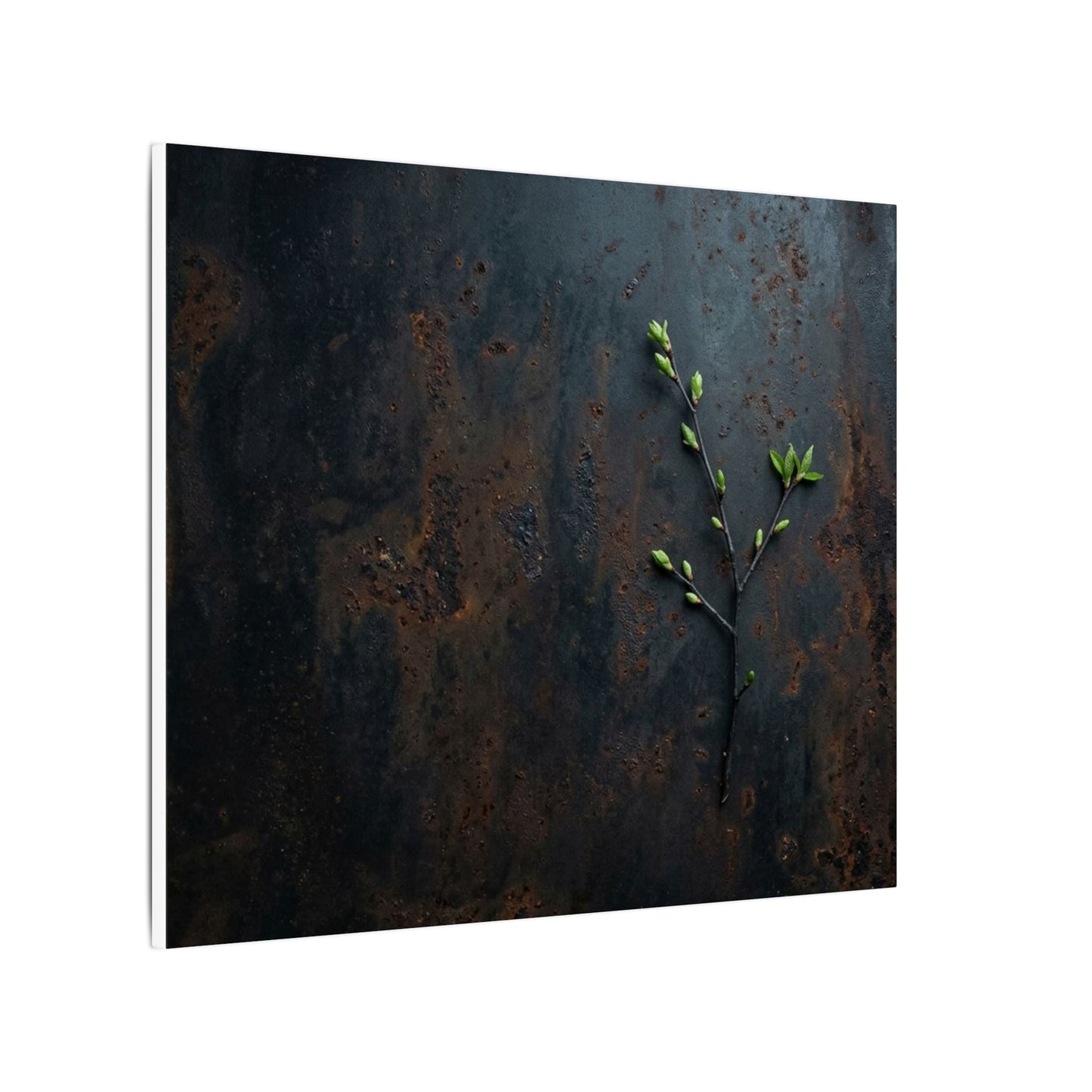 Rust Patina Moody Minimal Canvas Art | Moody Dark Japandi Art