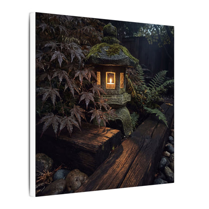 Moody Moonlit Garden Canvas Art - Shadow Zen Dark Japandi