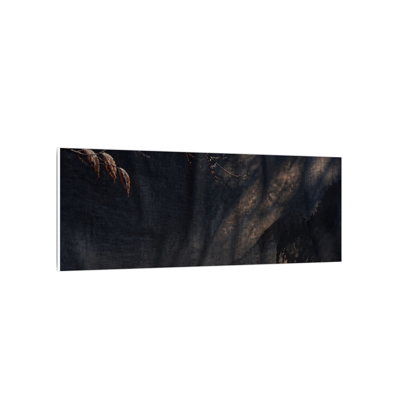 Atmospheric Silk Drape Canvas Art - Charcoal Ink Dark Japandi