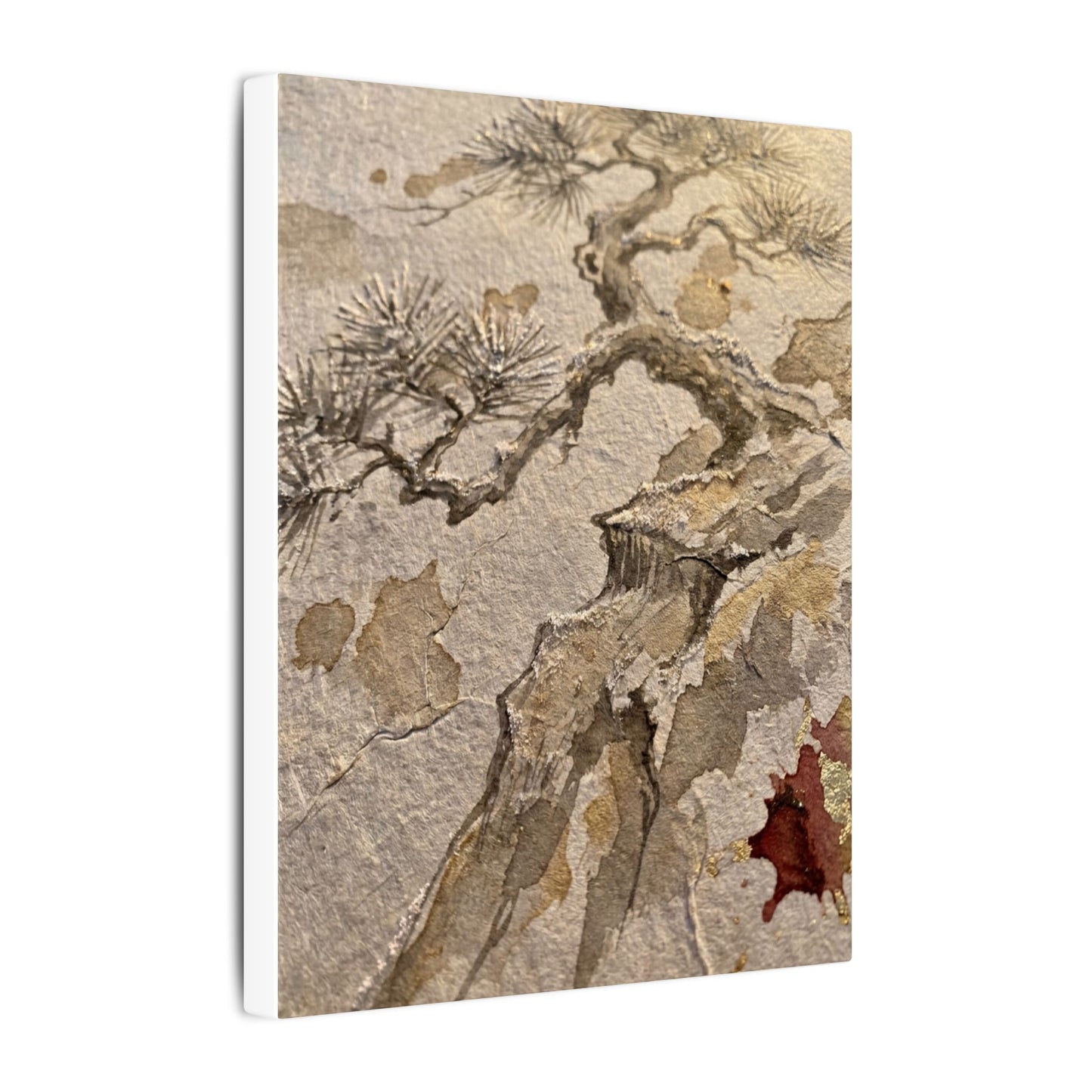 Pine Tree Canvas Art | Winter Japandi Japanese Pattern Art