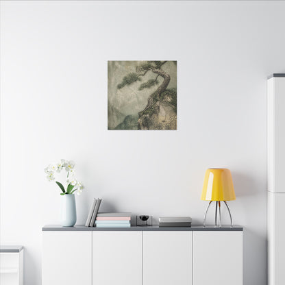 Fukinsei Pine Tree Canvas Art - Japandi Texture