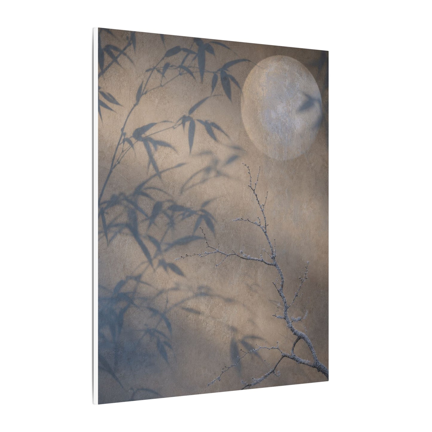 Shadow Play Canvas Art | Winter Japandi Japanese Pattern Art